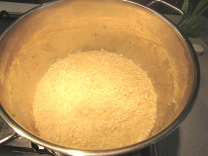 Italienisches Risotto kochen